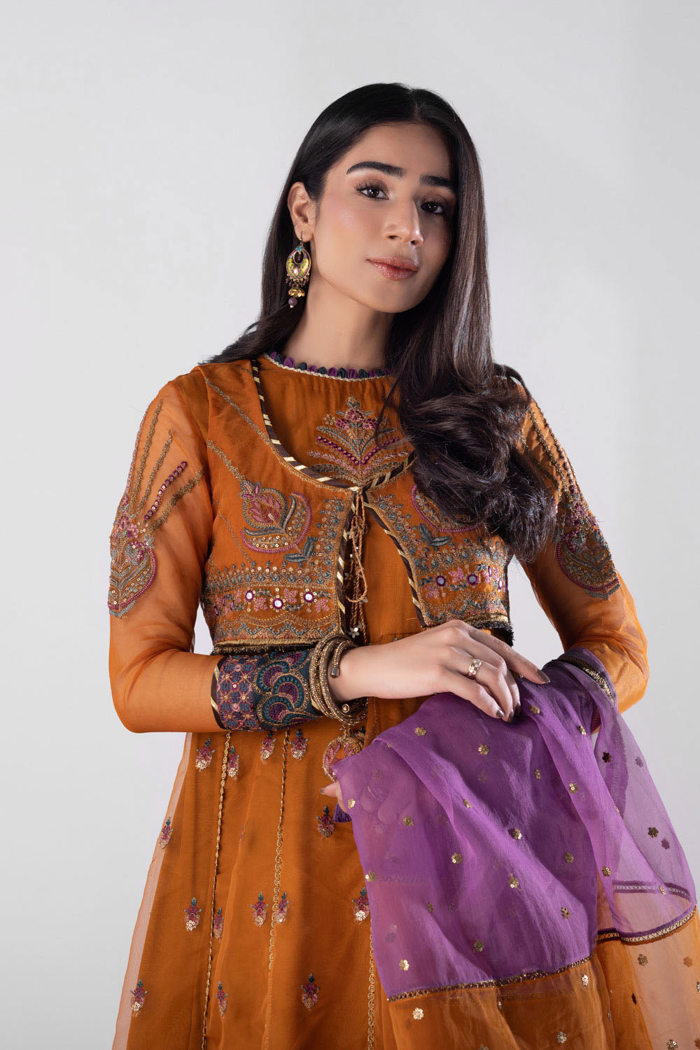 3 टुकड़ा - कशीदाकारी अंग सूट