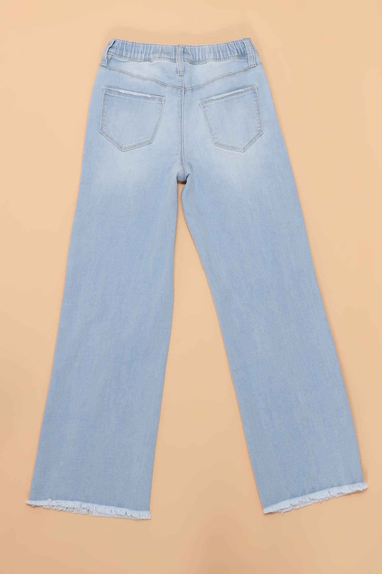 Mini gehen zu zerrissener Jean - hellblaues Waschen