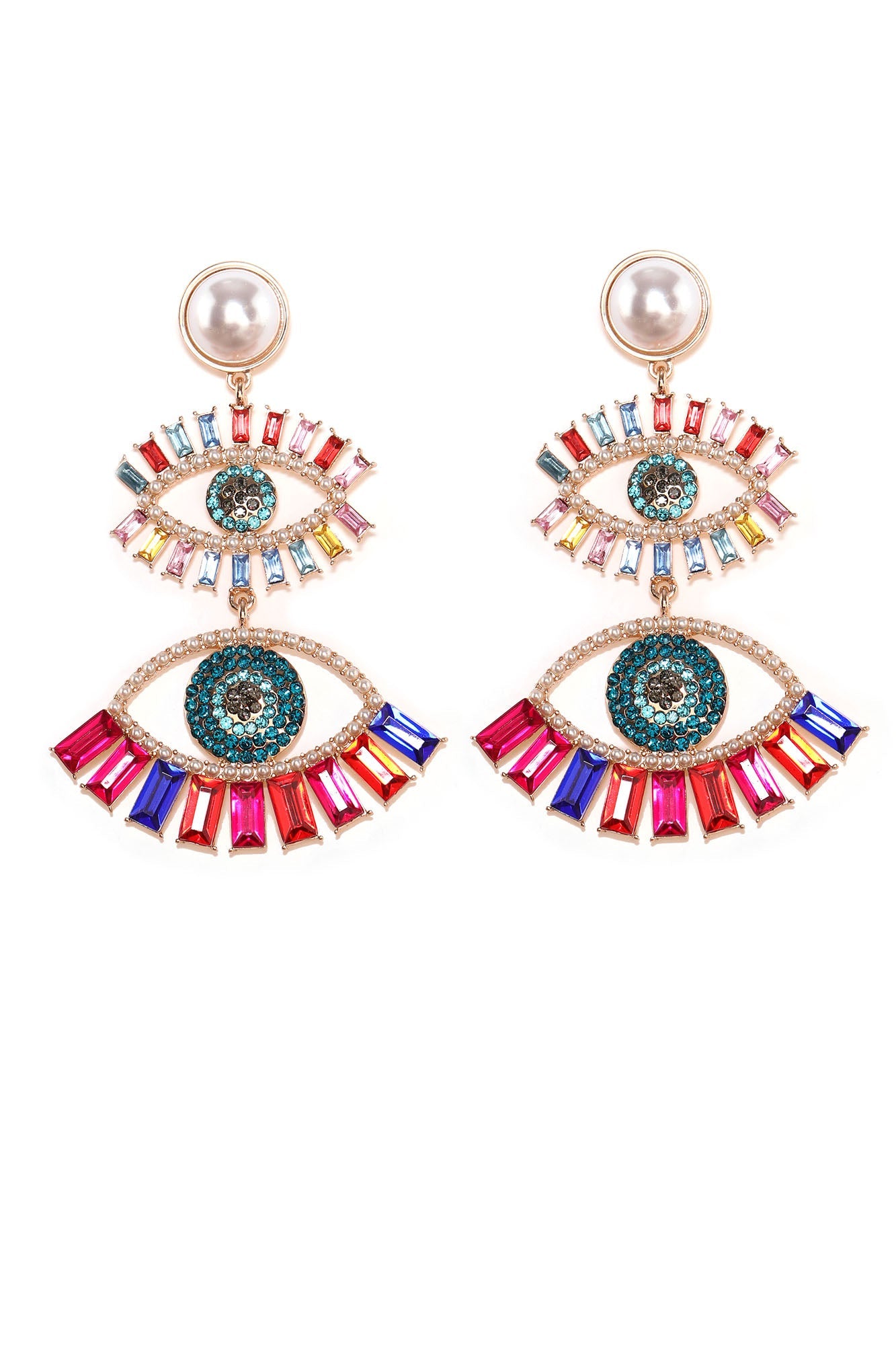 Alle Seiten fallen lassen Ohrringe - Multi -Farbe