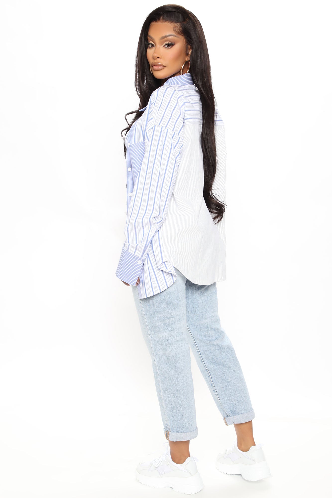 Ich habe Pläne 2 -teiliges Streifenoberteil - Blau/Kombination