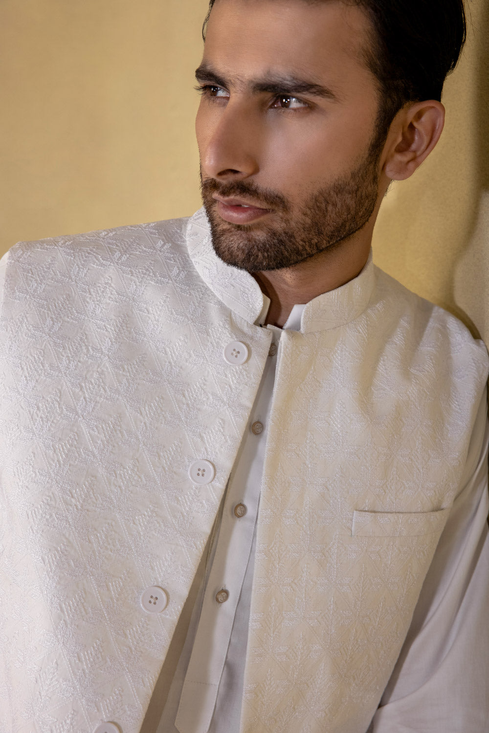 Embroidered Cotton Waistcoat