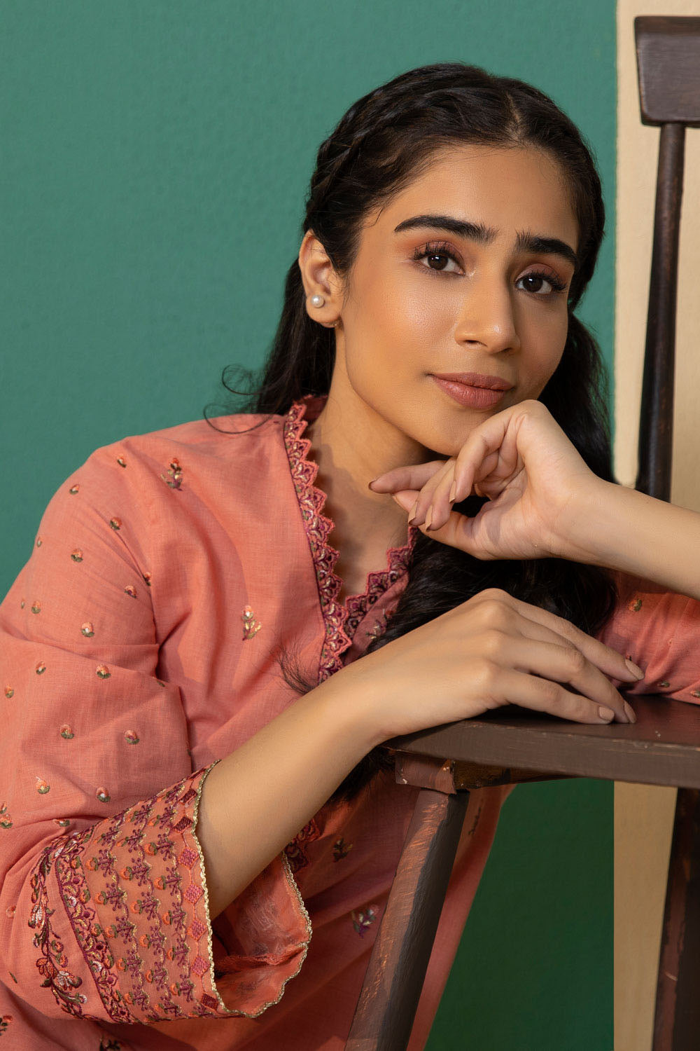 Embroidered Mélange Shirt