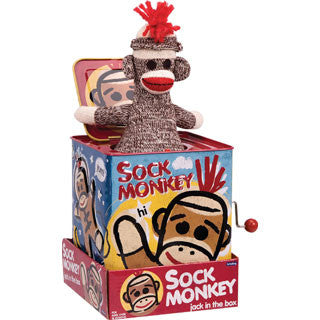 Sock Monkey Jack In The Box