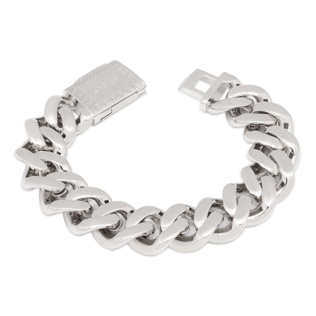 18mm Iced Baguette Miami Cuban Link Bracelet
