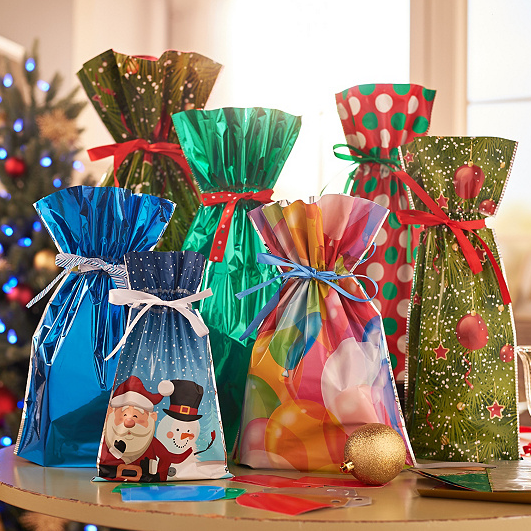Kordelstring -Weihnachtsgeschenkbeutel (15 Sets)