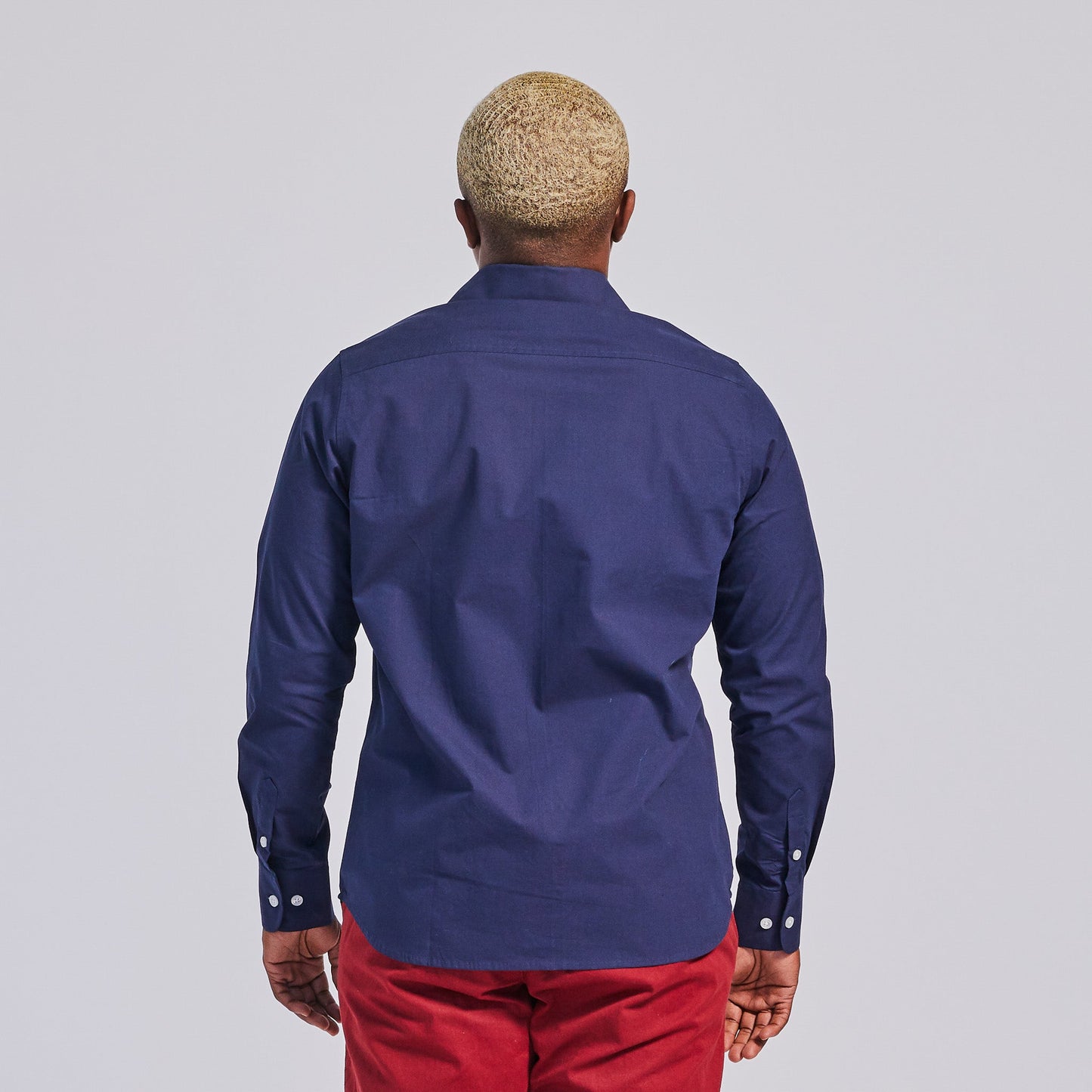 Navy Point Collar Shirt