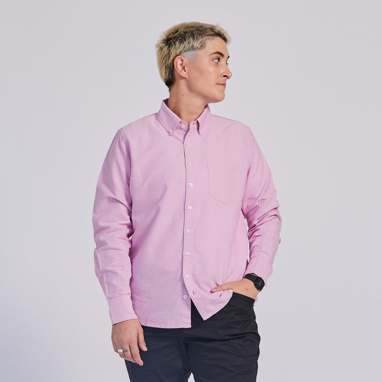 Rosa Oxford-Hemd