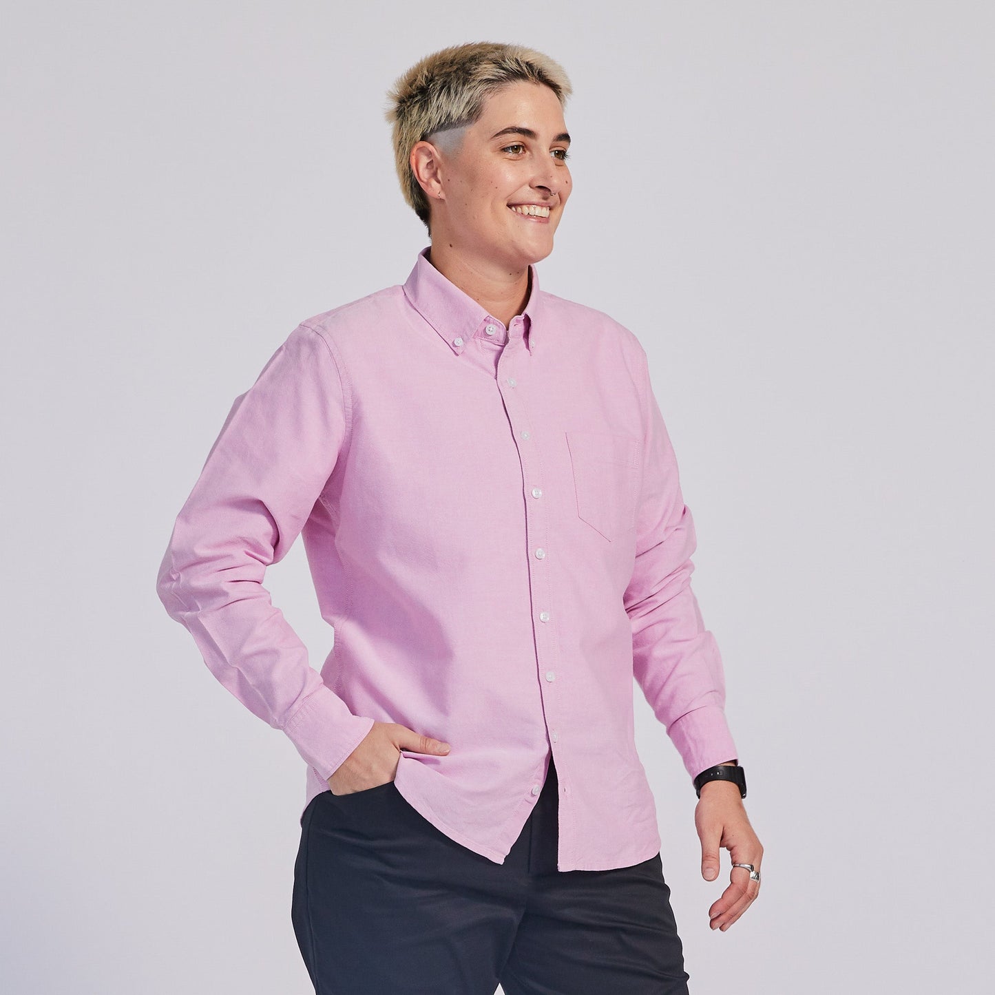 Rosa Oxford-Hemd