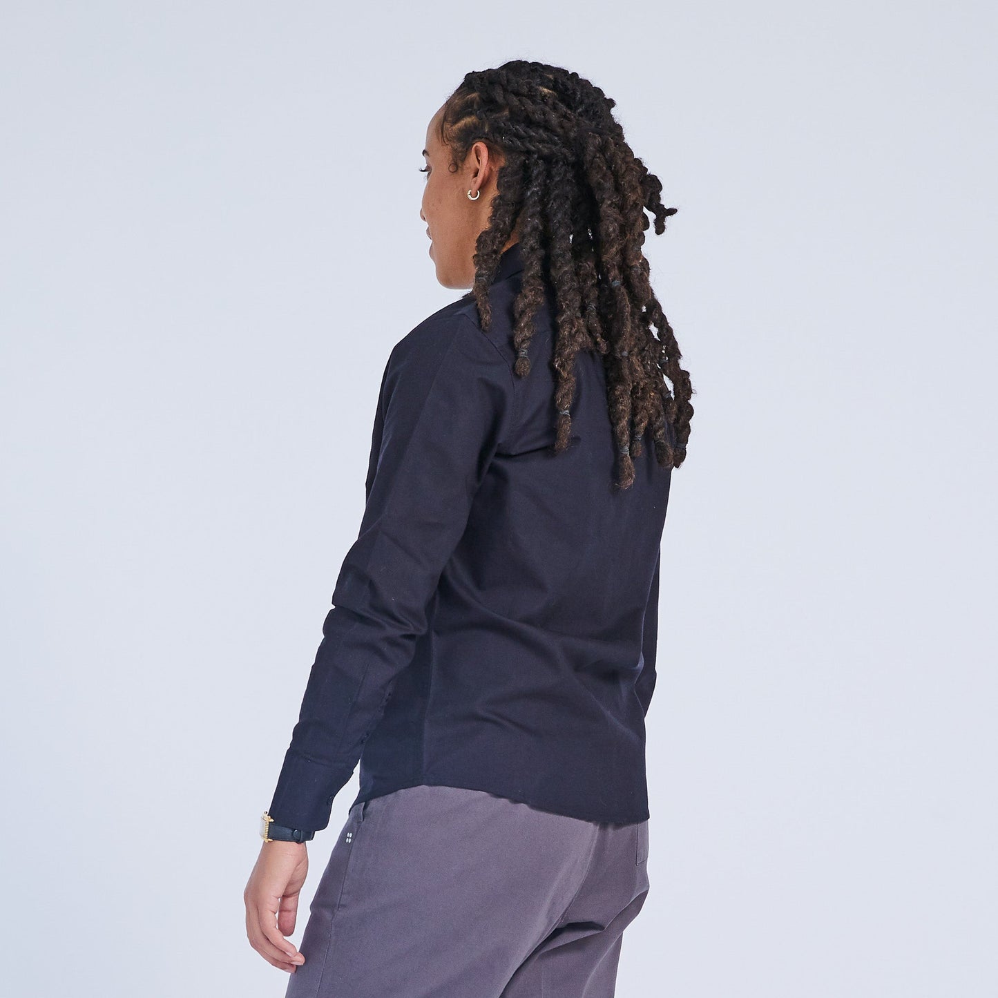 Schwarzes Oxford-Hemd
