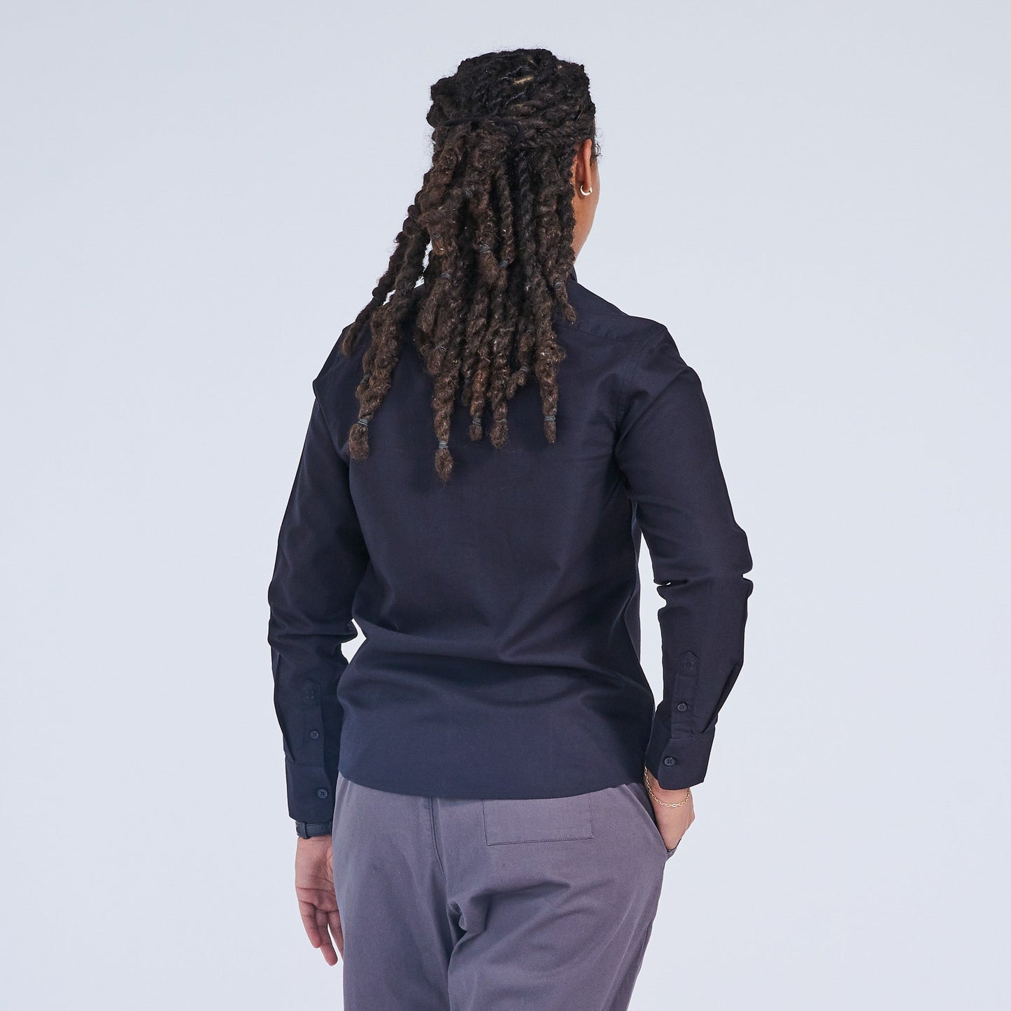 Schwarzes Oxford-Hemd