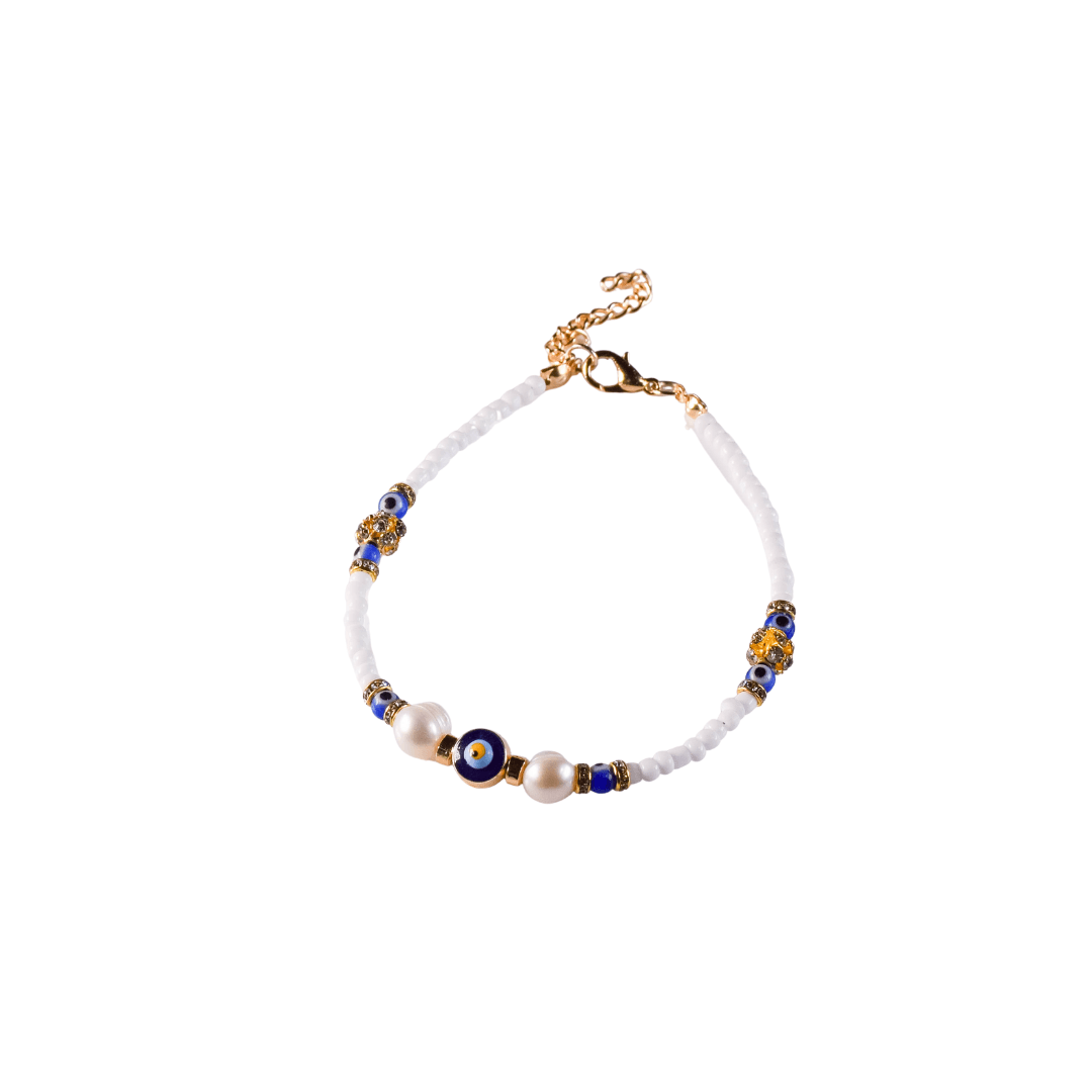 Evil Eye Pearl Anklet