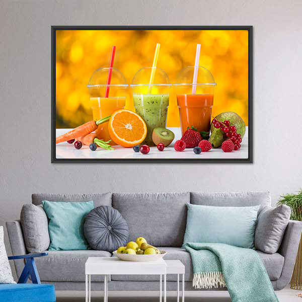Fresh Juice Mix Fruit Canvas Wall Art