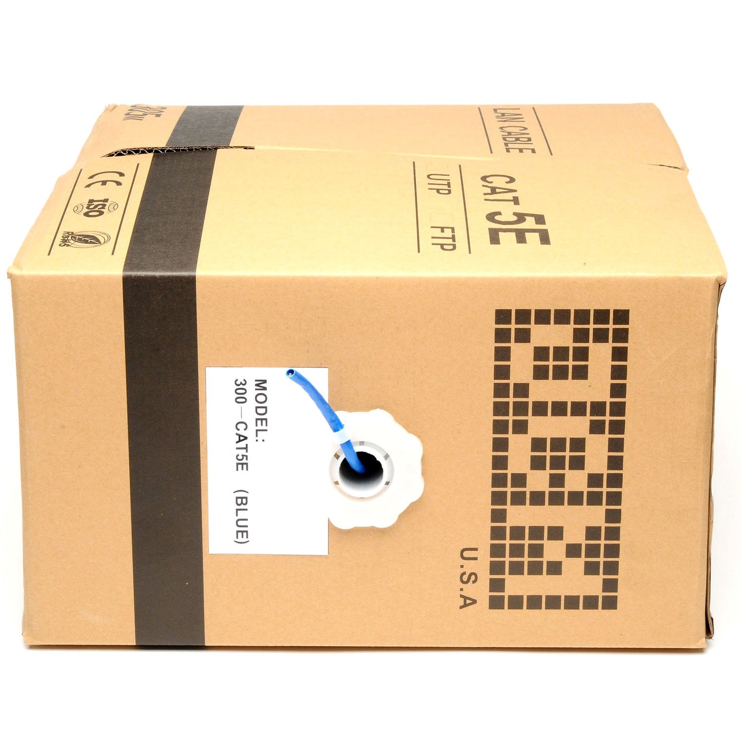 300-CAT5E/B 1KFT LAN Cable 8C Blue 24awg