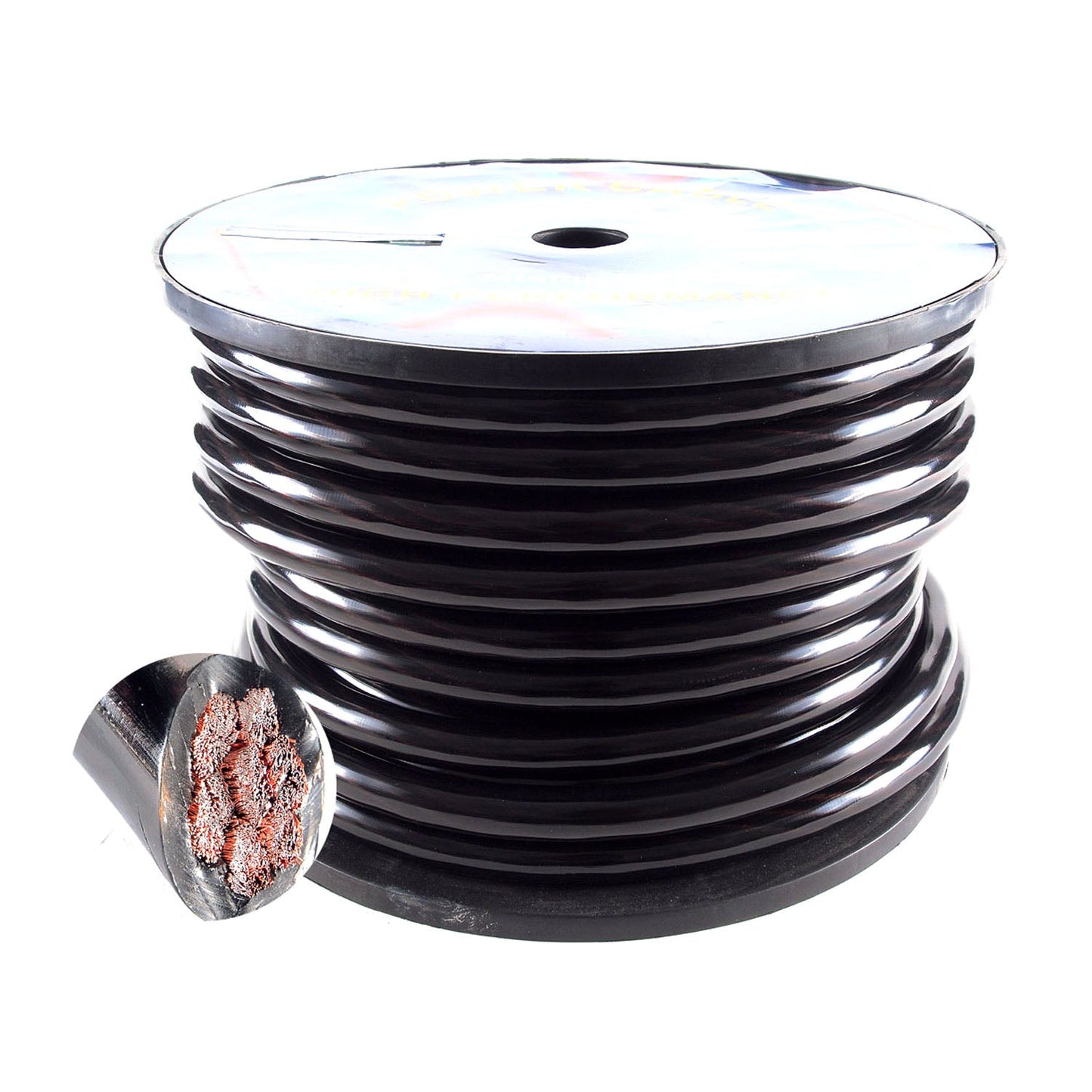 300-GA0/CK100FT 100FT 0GA Clear/Black Wire