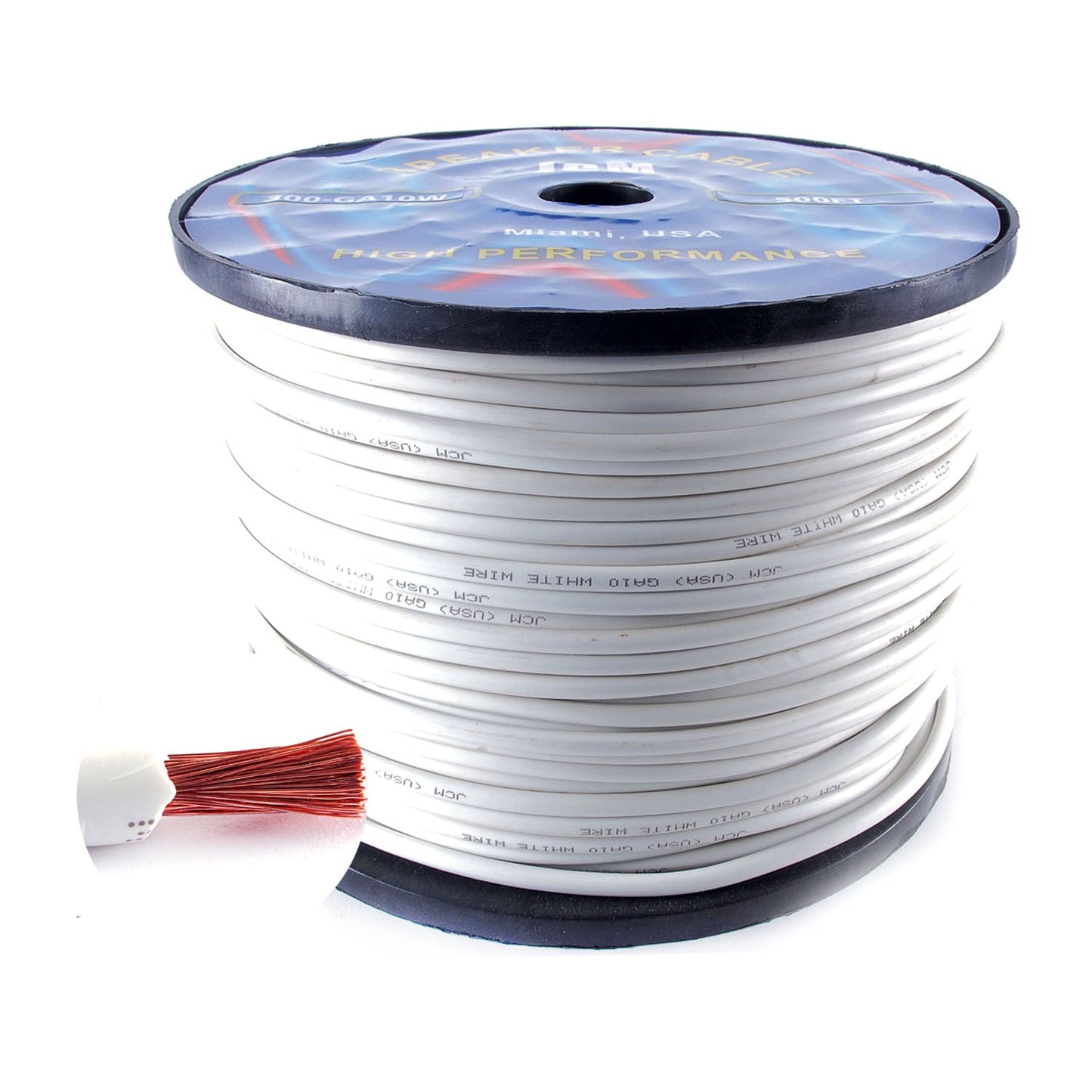 300-GA10/W500FT 500FT 10GA White Wire
