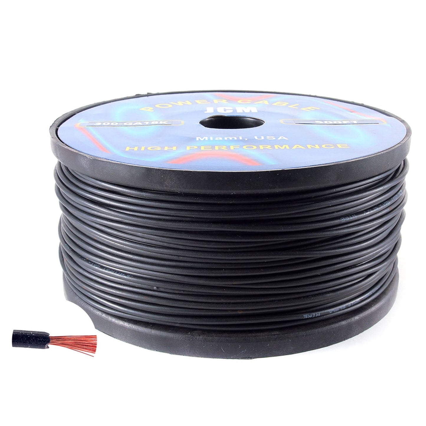 300-GA18/K500FT 500FT 18GA Black Wire