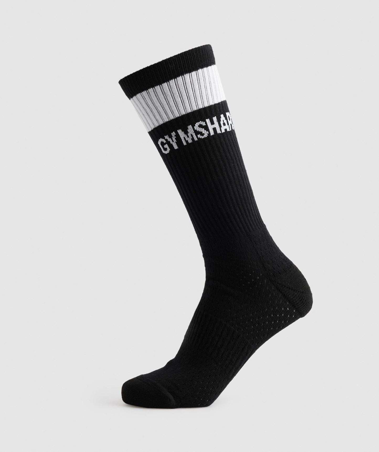 Gymshark Premium Logo Crew Socken 1pk - Schwarz