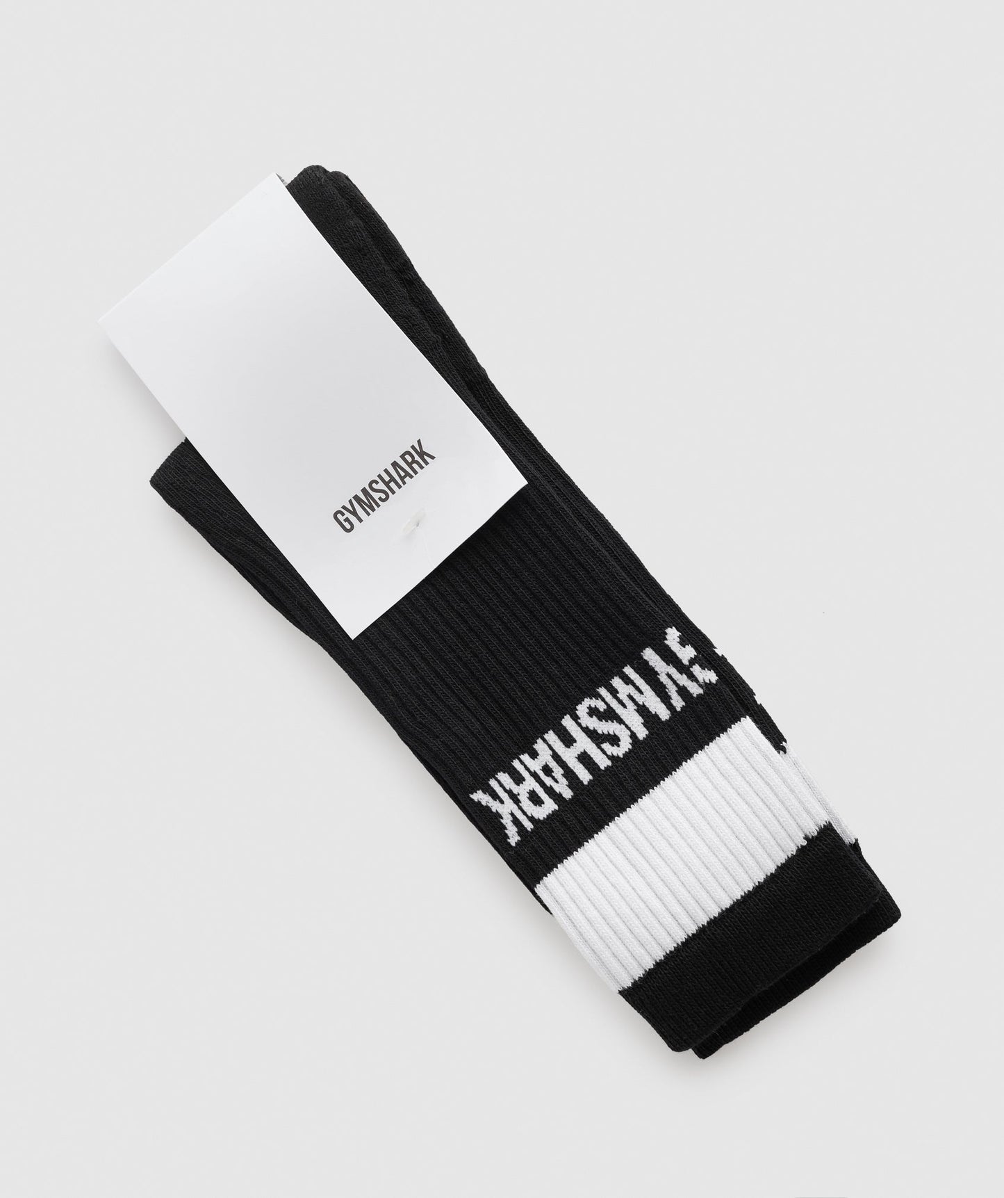 Gymshark Premium Logo Crew Socken 1pk - Schwarz