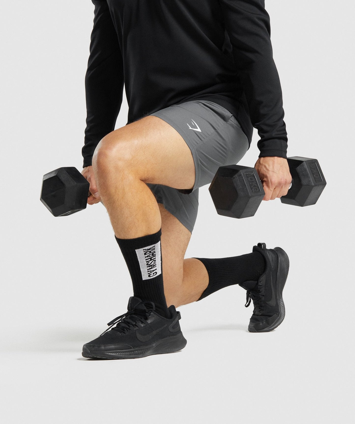 Gymshark Premium Logo Crew Socken 1pk - Schwarz