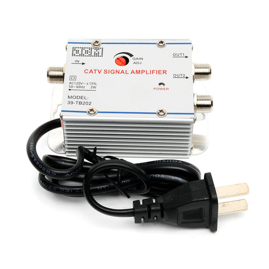 39-TB202 TV-Antennenverstärker 20db/75ohm 2-Wege