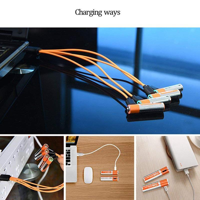 USB ریچارج ایبل بیٹریاں (4 پی سی)