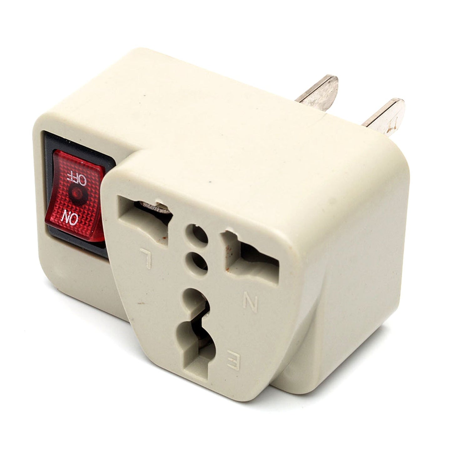 45-U113 2P Ac flach mit Schalter/3Muti-Buchse