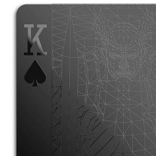 Wasserdichte schwarze Plastikpokerkarten (1 Set)