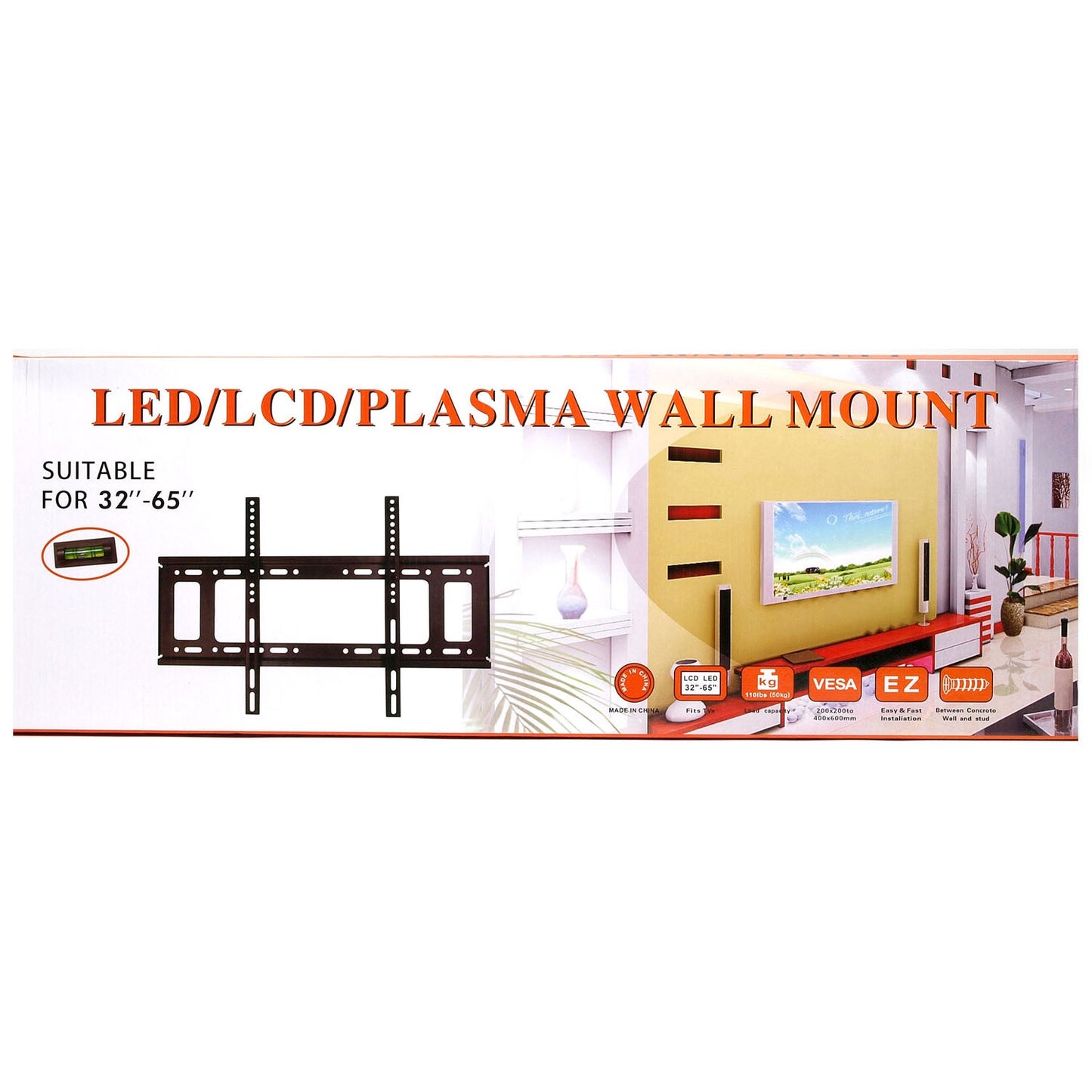 58-TM1241 32-65TV वॉल माउंट फ़िक्स.110lbs"