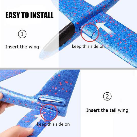 Schaumstoff -Plastikflieger -Segelflugzeugflugzeug (2pcs)