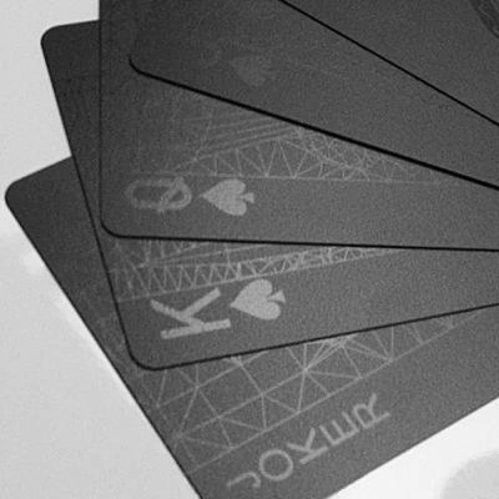 Wasserdichte schwarze Plastikpokerkarten (1 Set)