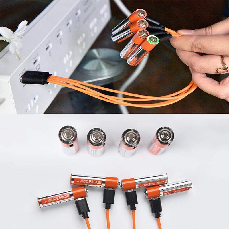 USB ریچارج ایبل بیٹریاں (4 پی سی)