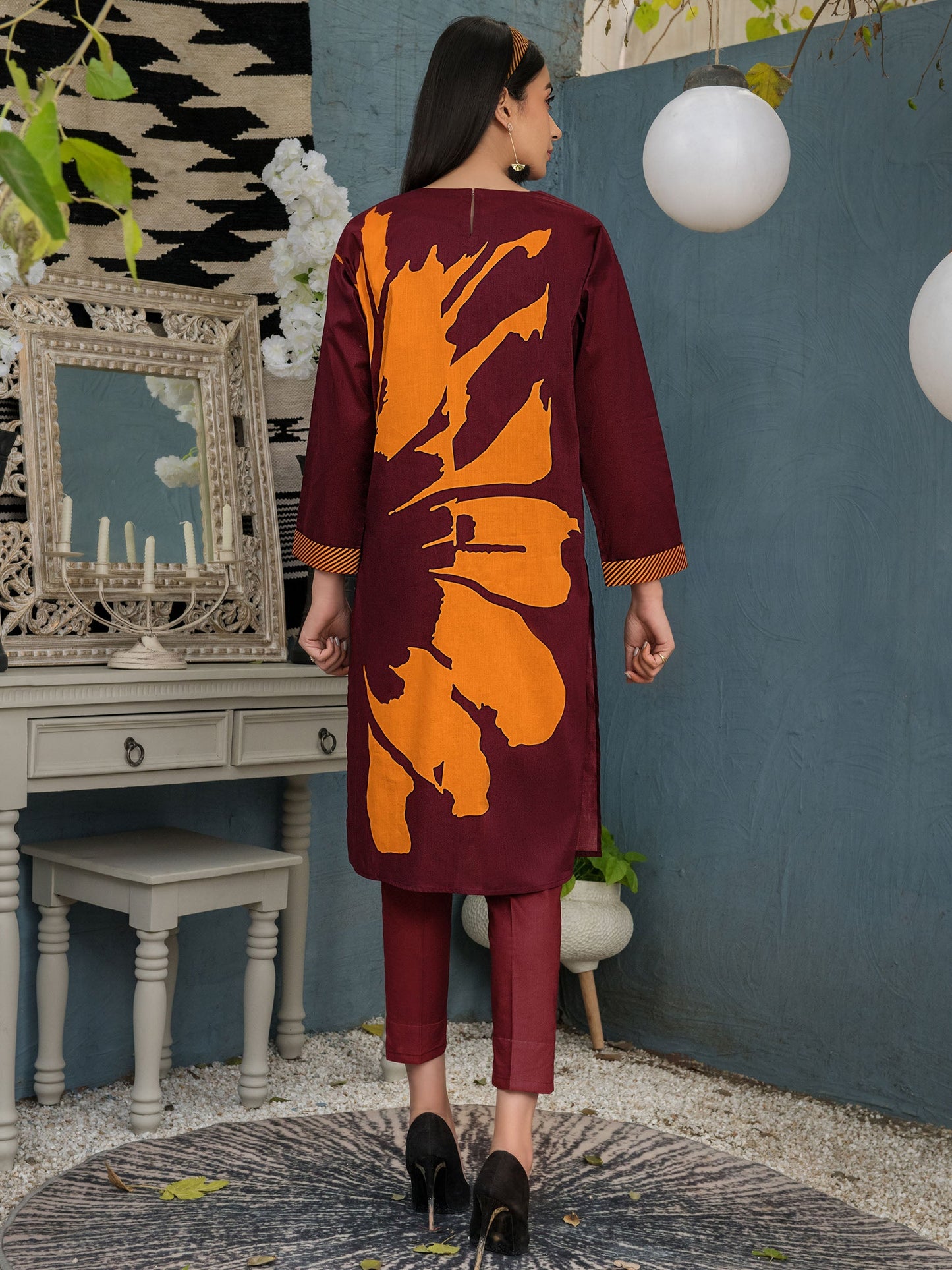 मुद्रित लॉन शर्ट