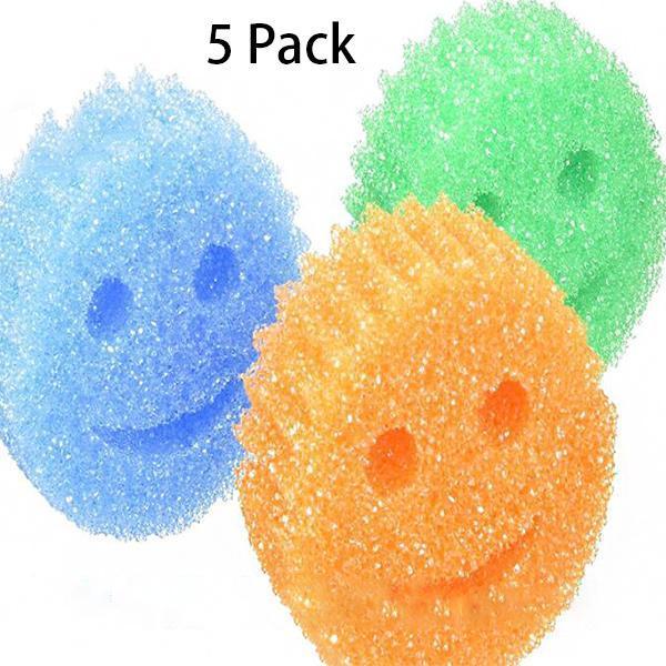 Multifunktions Smiley starker sauberer Schwamm (5 Pack)