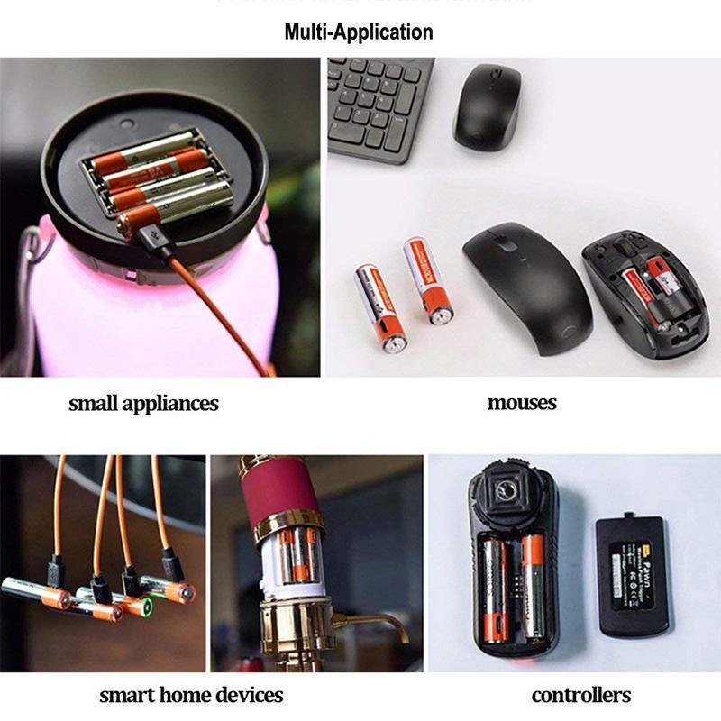 USB ریچارج ایبل بیٹریاں (4 پی سی)
