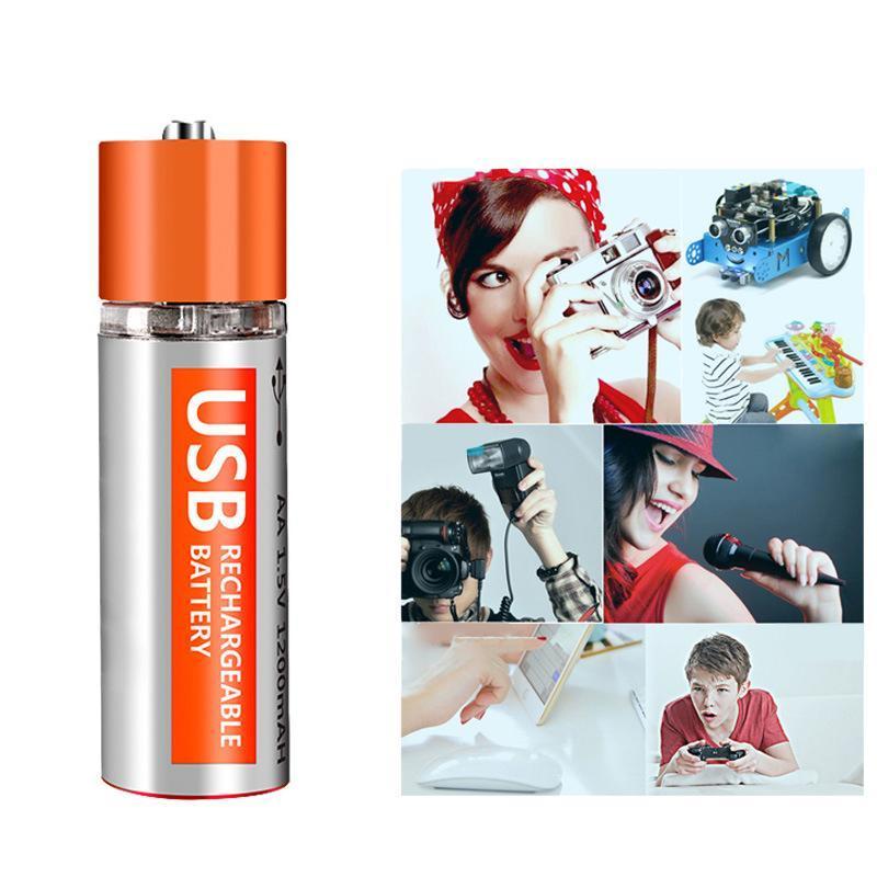 USB ریچارج ایبل بیٹریاں (4 پی سی)