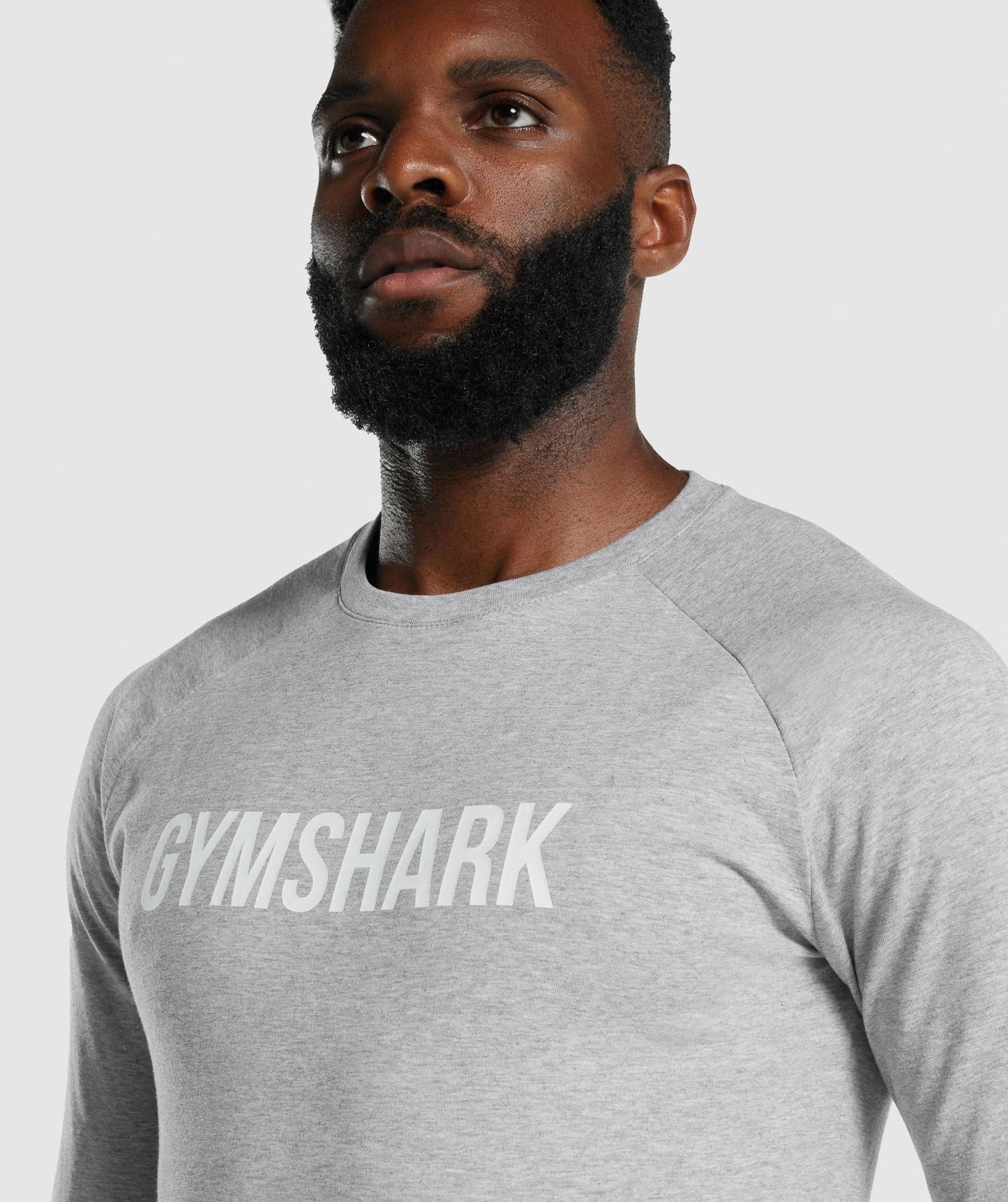 Gymshark Apollo Langarm T -Shirt - hellgraue Mergel