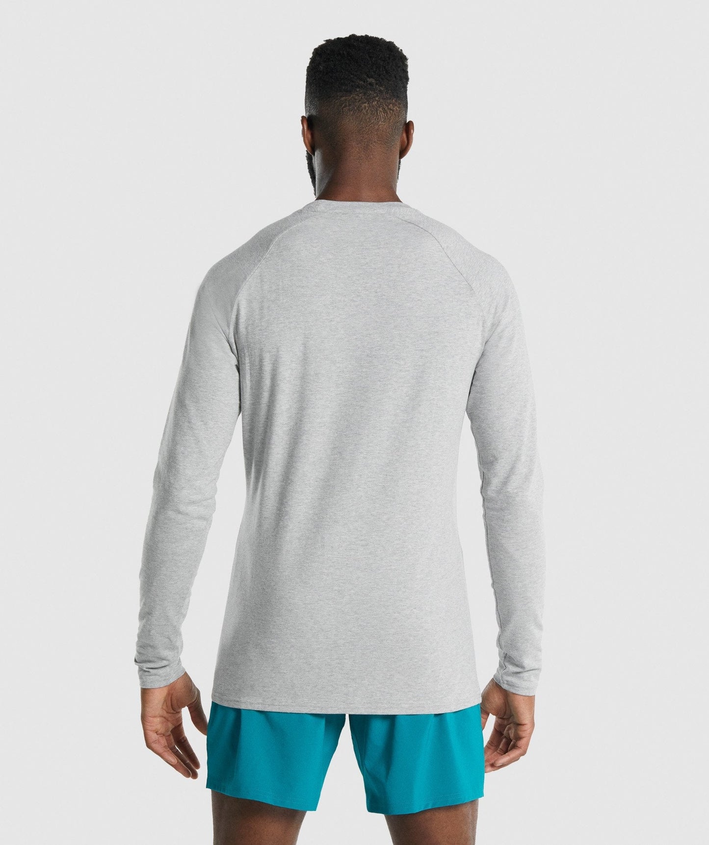 Gymshark Apollo Langarm T -Shirt - hellgraue Mergel