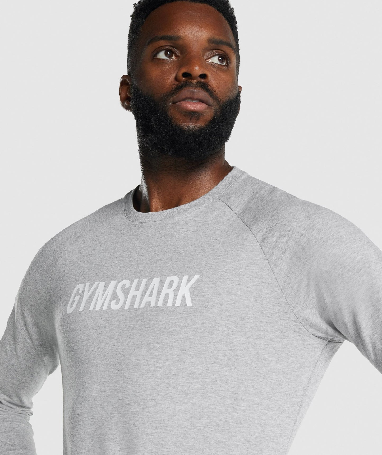 Gymshark Apollo Langarm T -Shirt - hellgraue Mergel