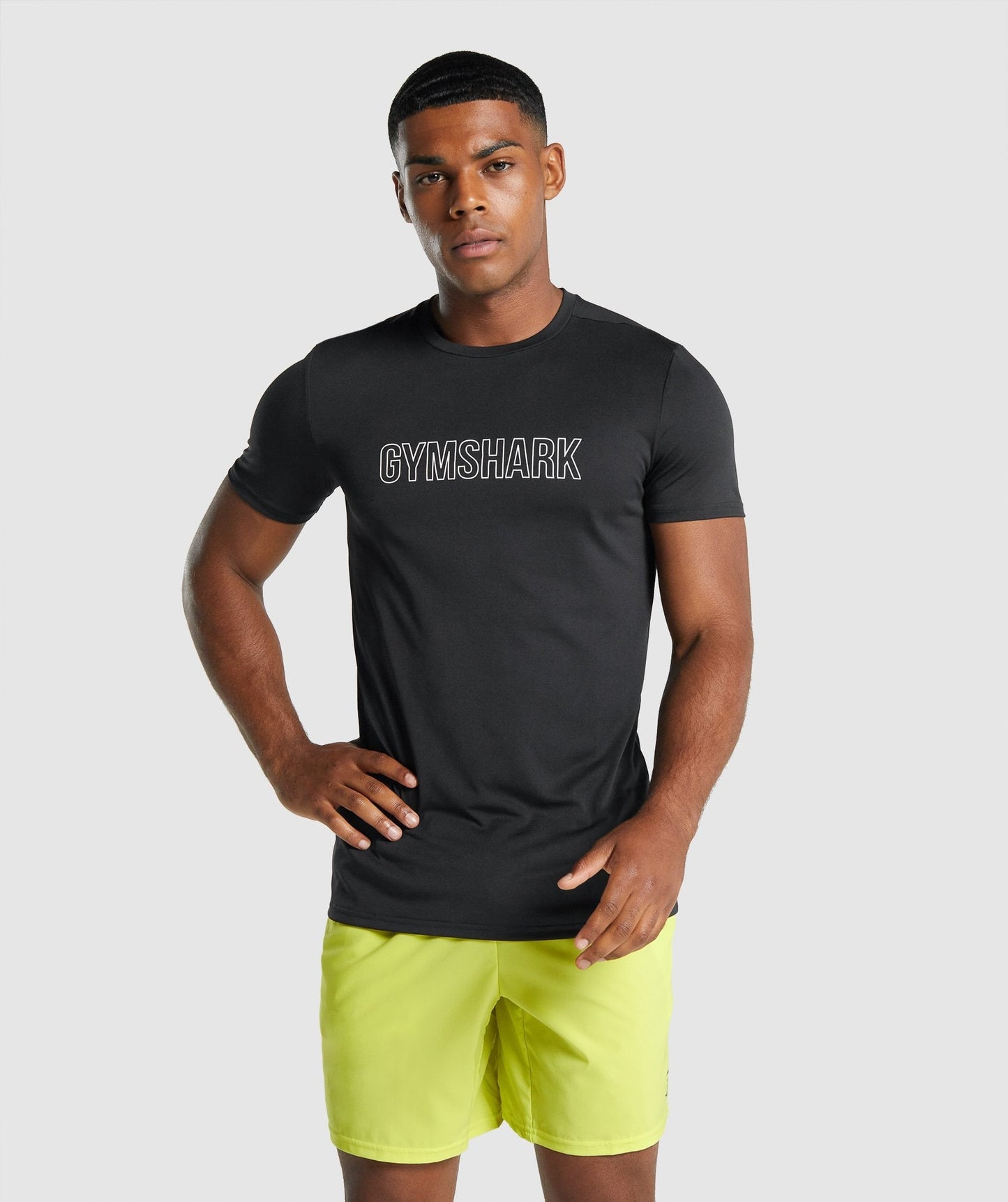 Gymshark Ankunft Grafisches T -Shirt - Schwarz