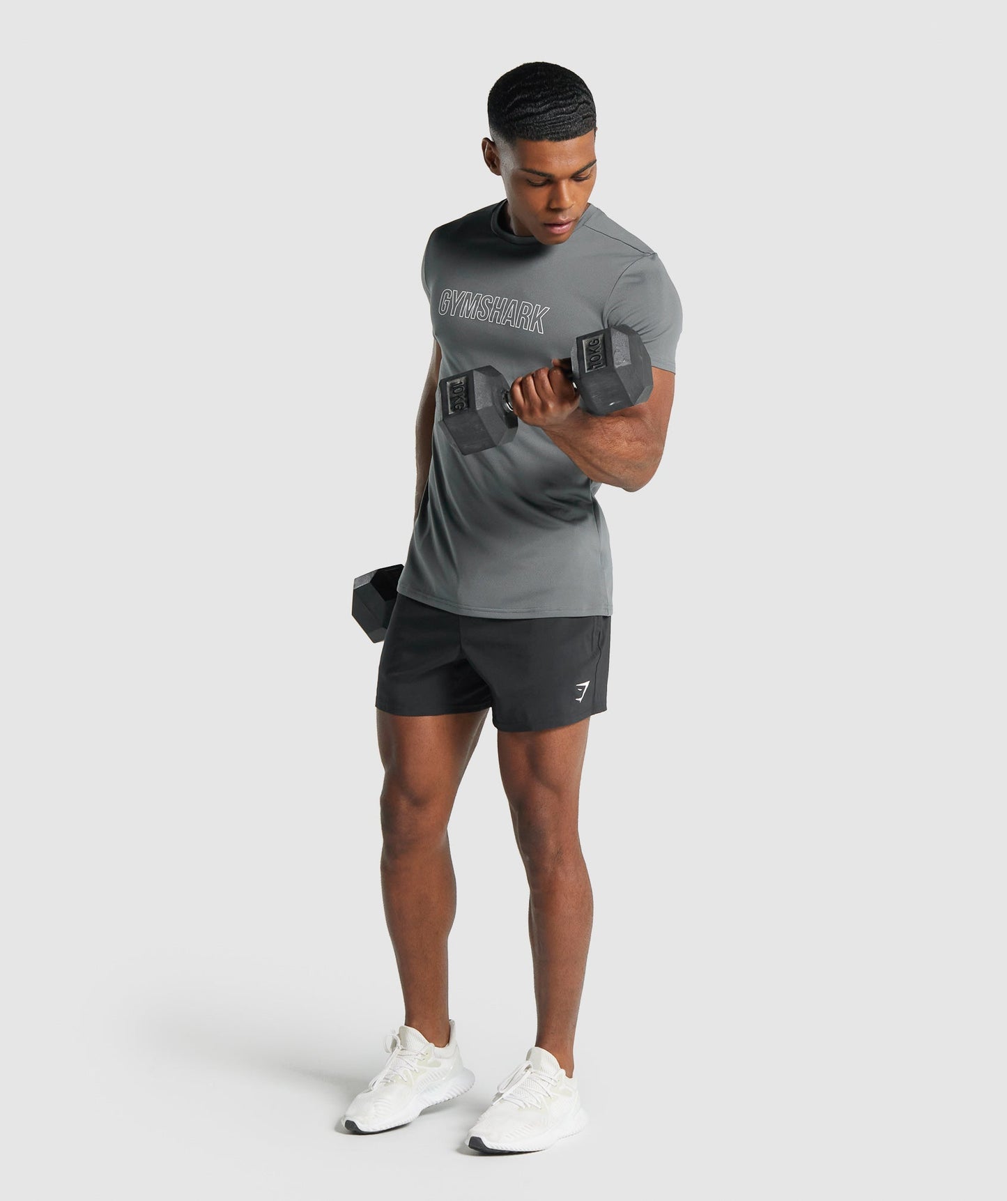 Gymshark Ankunft Grafisches T -Shirt - Holzkohle