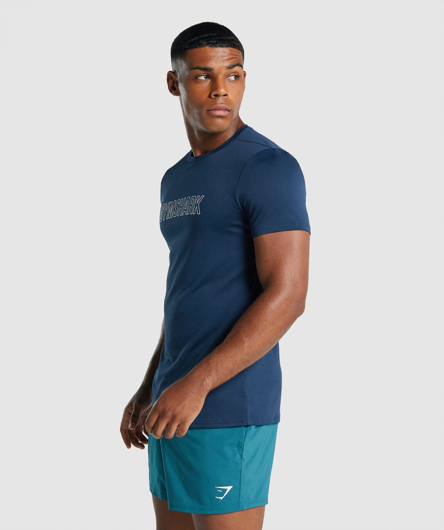 Gymshark Ankunft Grafisches T -Shirt - Marine