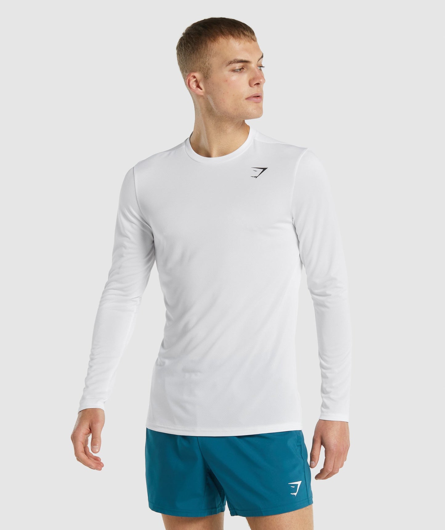 Gymshark Ankunft Langarm T -Shirt - Weiß