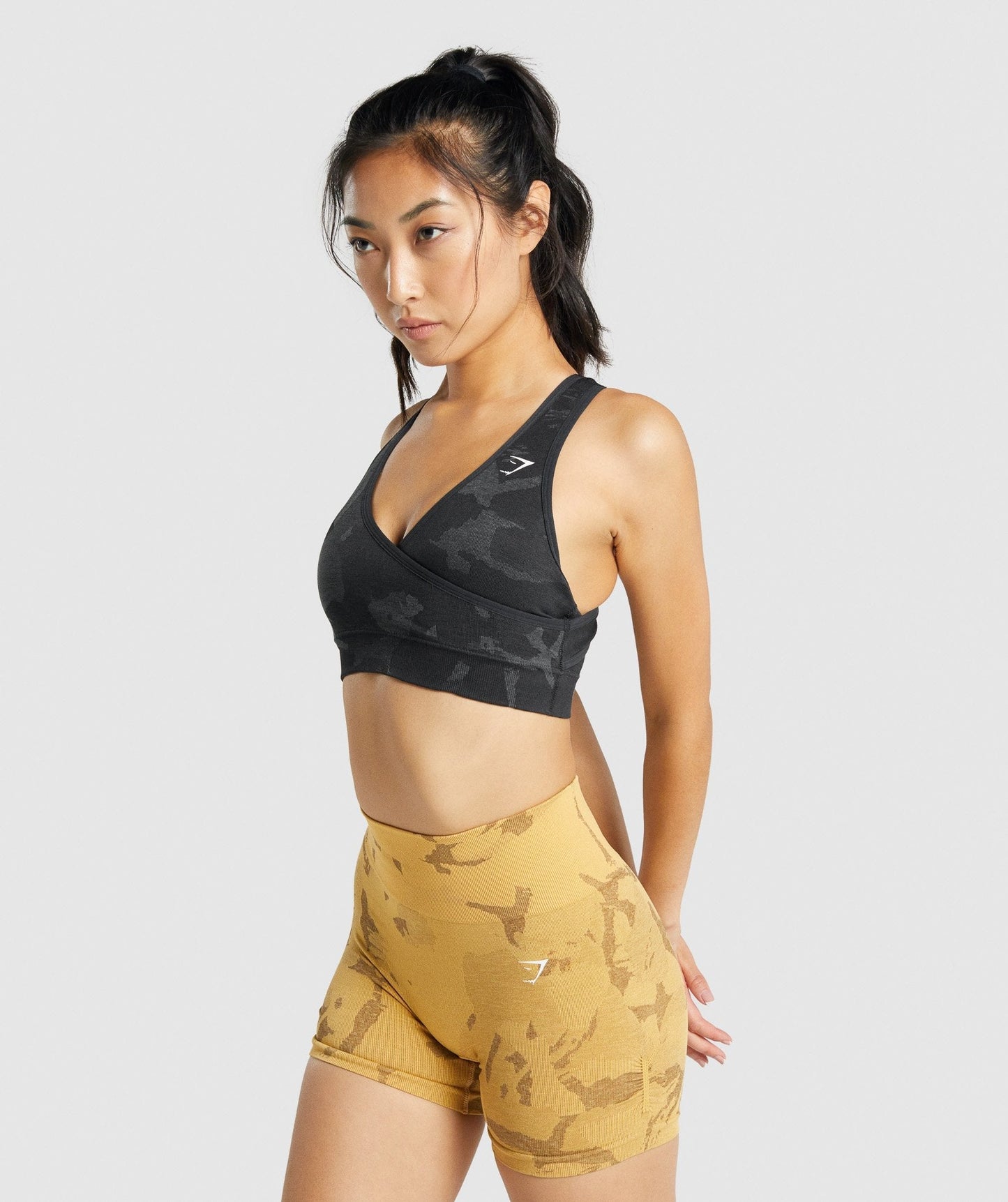 Gymshark Adapt Camo Seamless Sport BH - Savanna | Schwarz