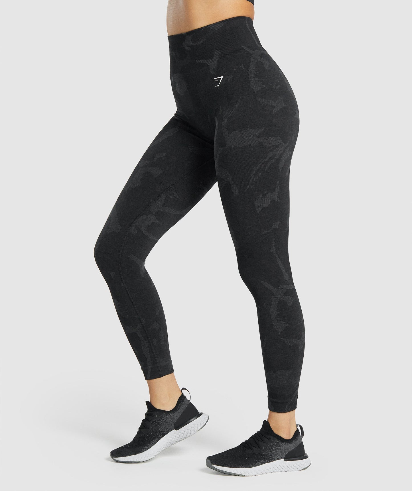 Gymshark Adapt Camo nahtlose Leggings - Savanna | Schwarz