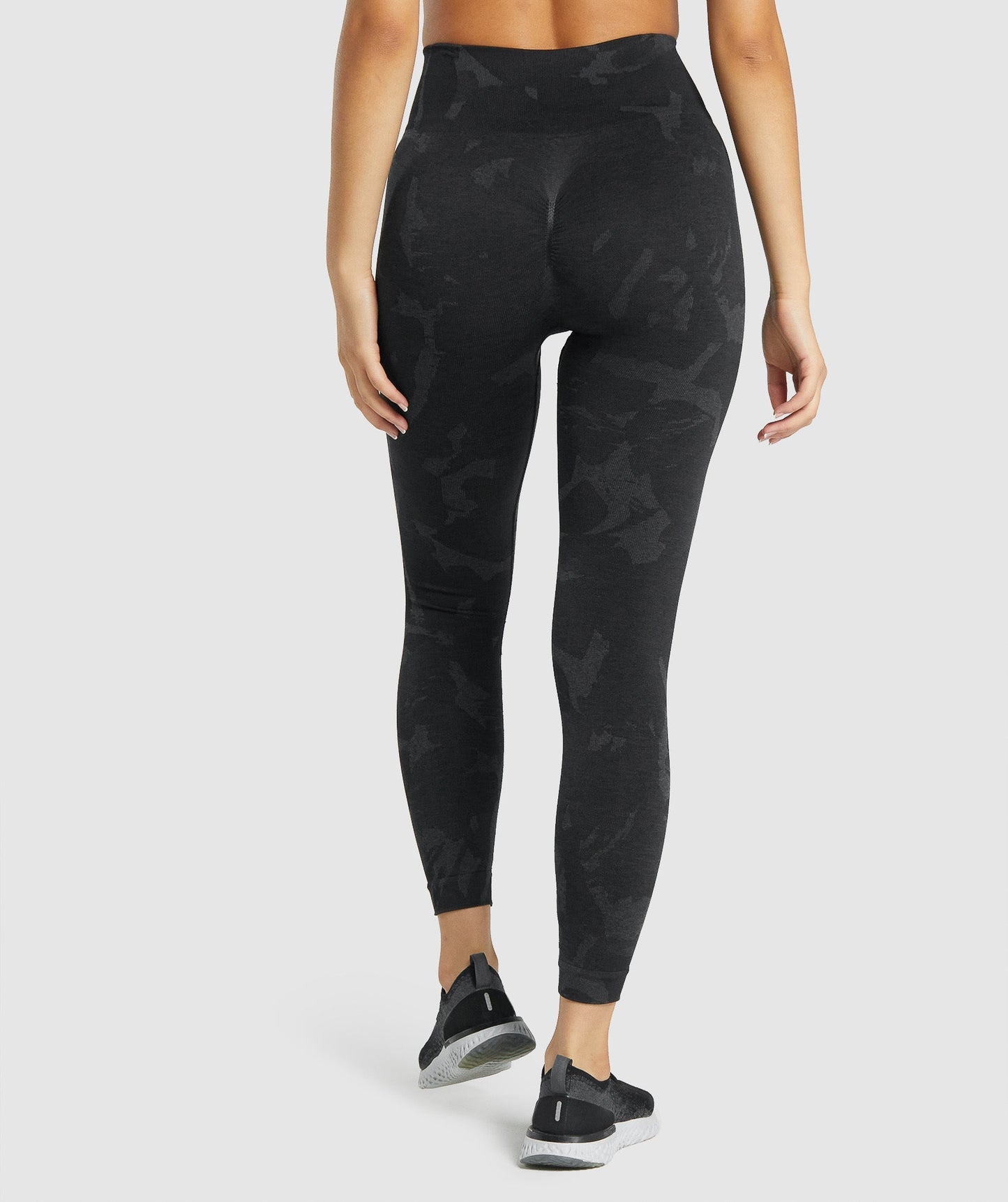 Gymshark Adapt Camo nahtlose Leggings - Savanna | Schwarz
