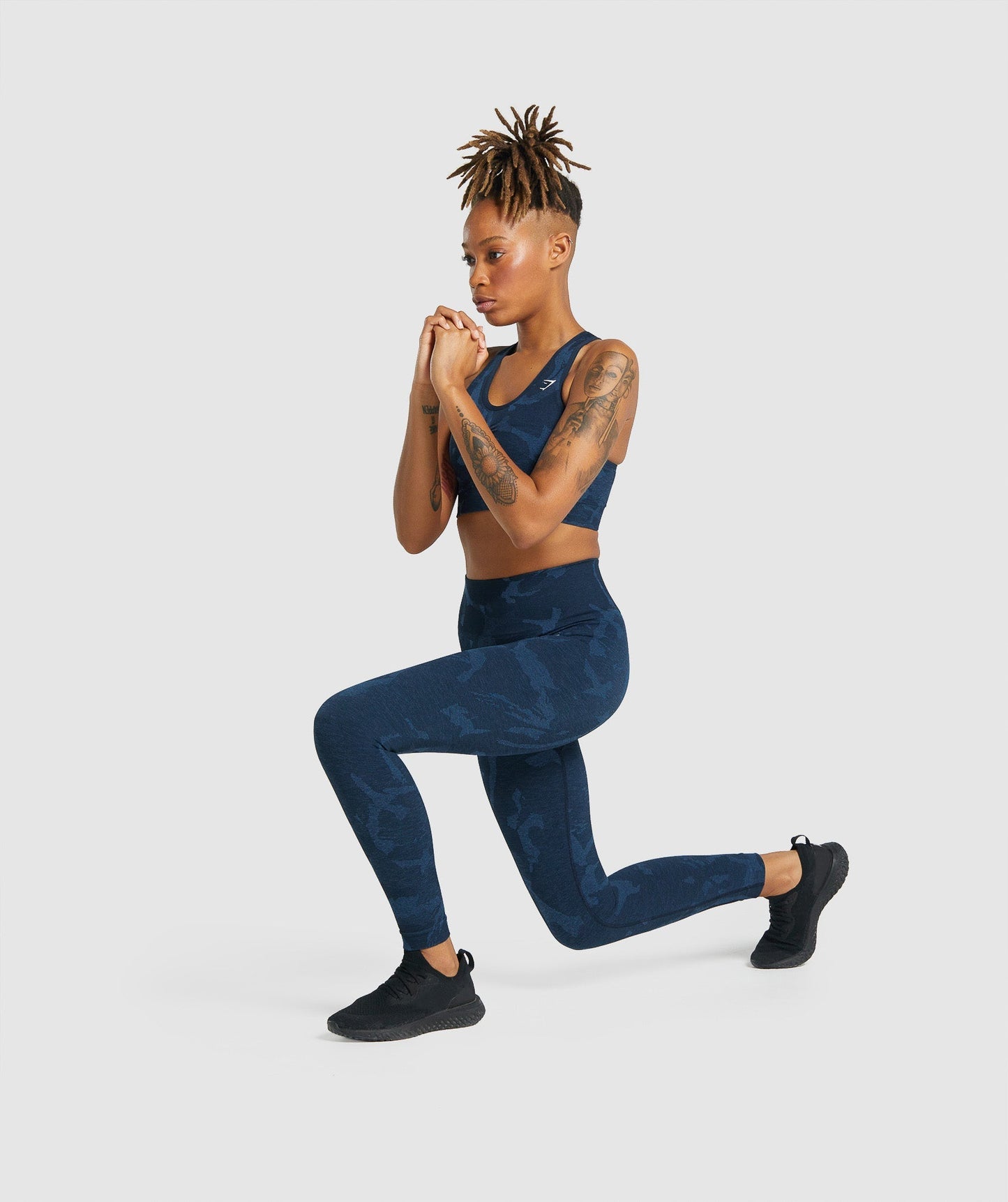Gymshark Adapt Camo nahtlose Leggings - Savanna | Marine