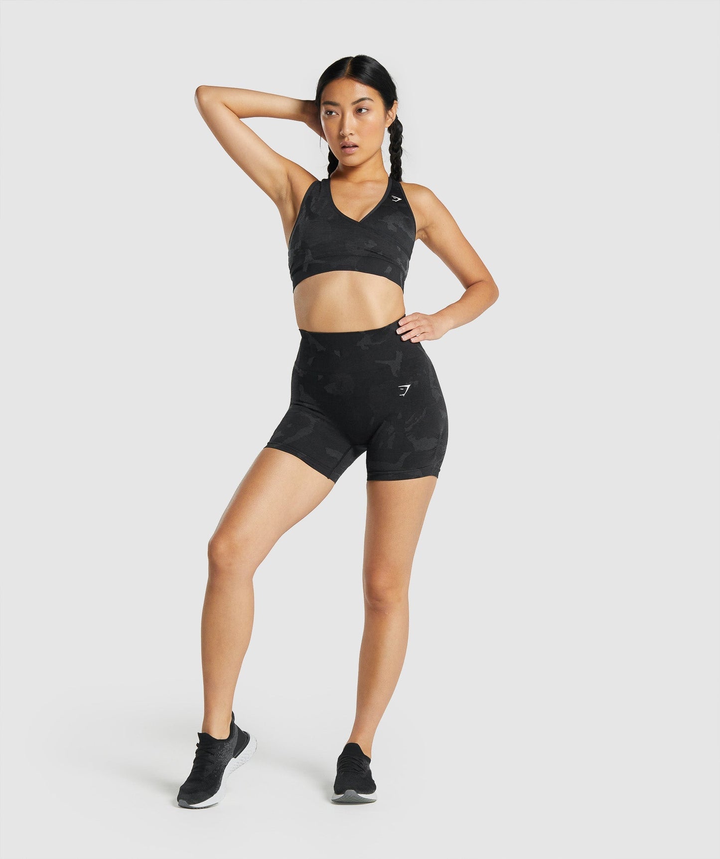 Gymshark Adapt Camo Seamless Shorts - Savanna | Schwarz