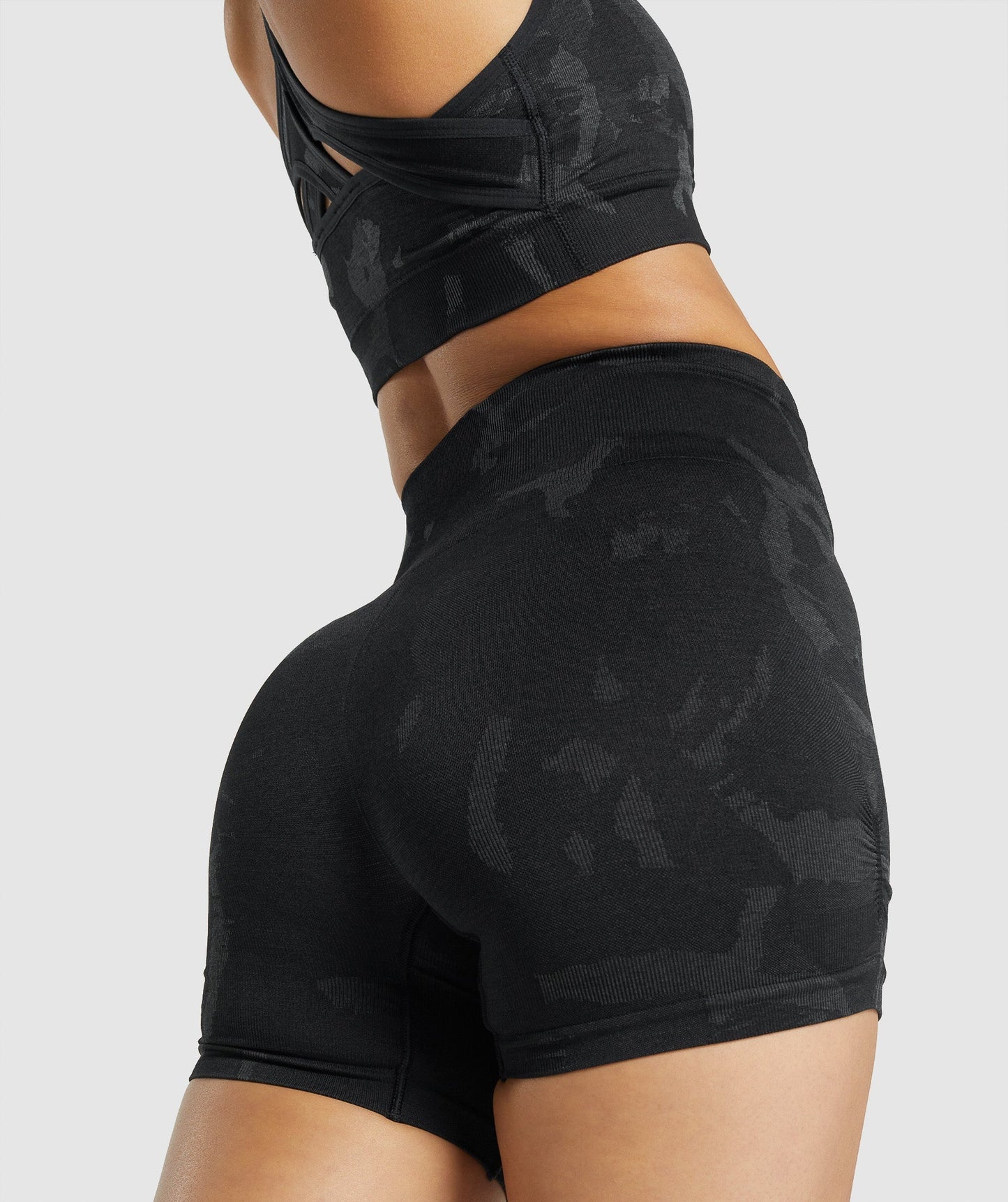 Gymshark Adapt Camo Seamless Shorts - Savanna | Schwarz