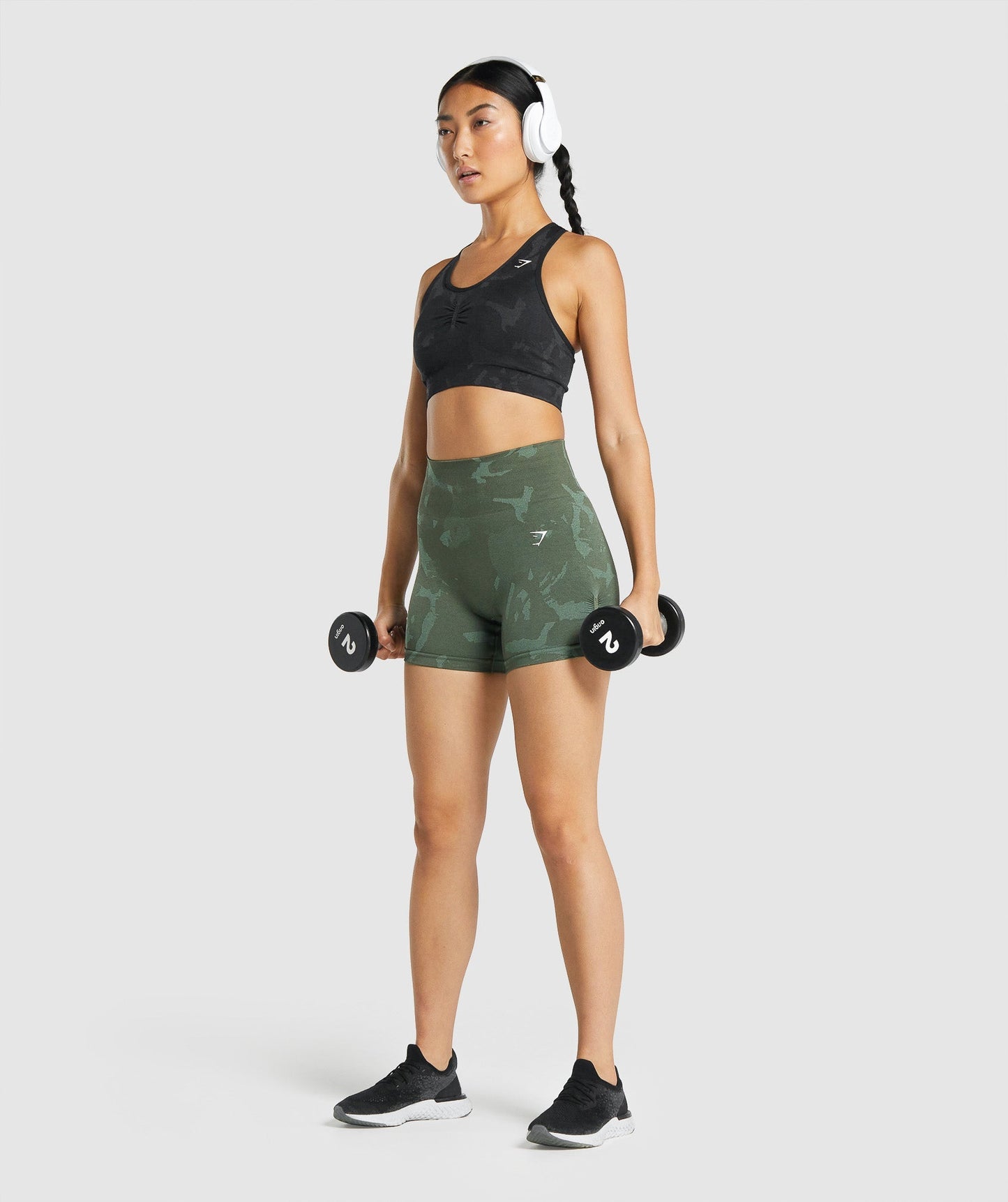 Gymshark Adapt Camo Seamless Shorts - Savanna | Grün