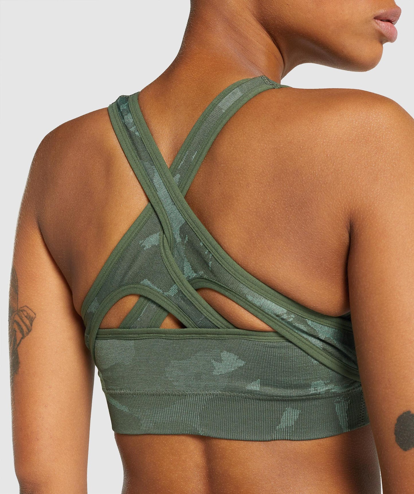 Gymshark Adapt Camo Seamless Sport BH - Savanna | Grün